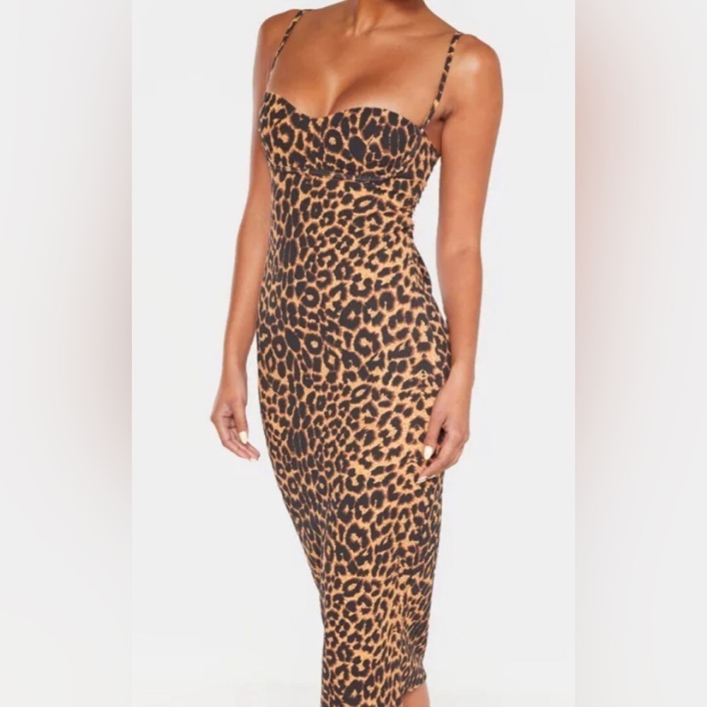 PrettyLittleThing Leopard Print Maxi Dress